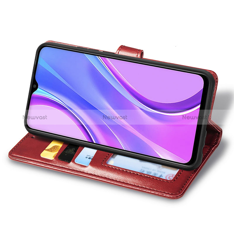 Leather Case Stands Flip Cover Holder S07D for Xiaomi Redmi 9
