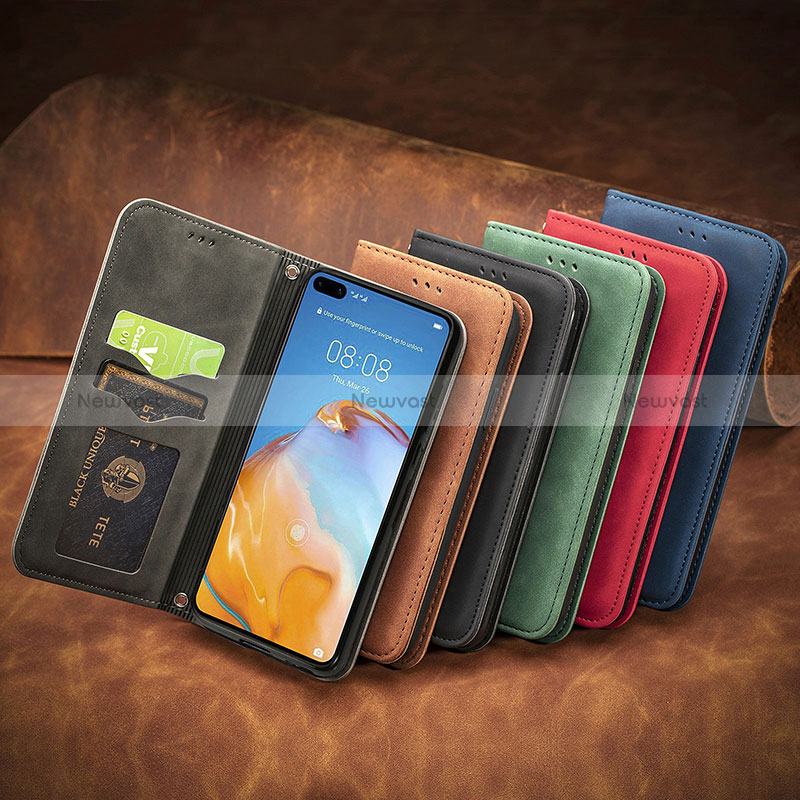 Leather Case Stands Flip Cover Holder S08D for Huawei P40