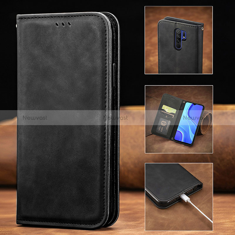 Leather Case Stands Flip Cover Holder S08D for Xiaomi Redmi 9