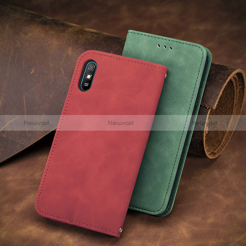 Leather Case Stands Flip Cover Holder S08D for Xiaomi Redmi 9AT