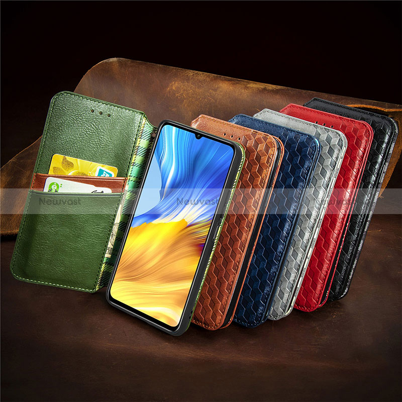 Leather Case Stands Flip Cover Holder S09D for Huawei Honor X10 Max 5G