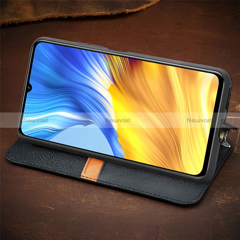 Leather Case Stands Flip Cover Holder S09D for Huawei Honor X10 Max 5G