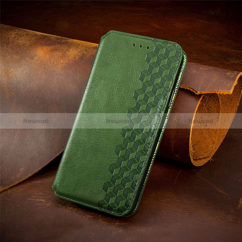 Leather Case Stands Flip Cover Holder S09D for Xiaomi Mi 10T Lite 5G Green