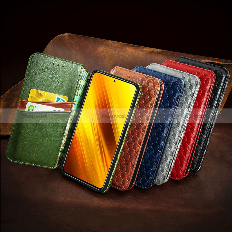 Leather Case Stands Flip Cover Holder S09D for Xiaomi Poco X3 NFC
