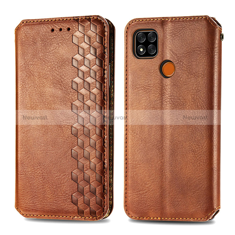 Leather Case Stands Flip Cover Holder S09D for Xiaomi Redmi 9C