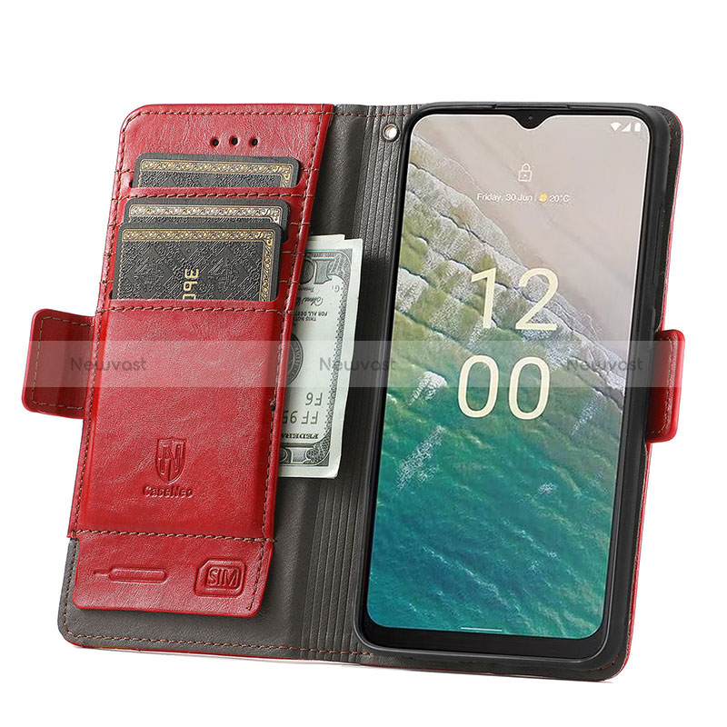 Leather Case Stands Flip Cover Holder S10D for Nokia C210