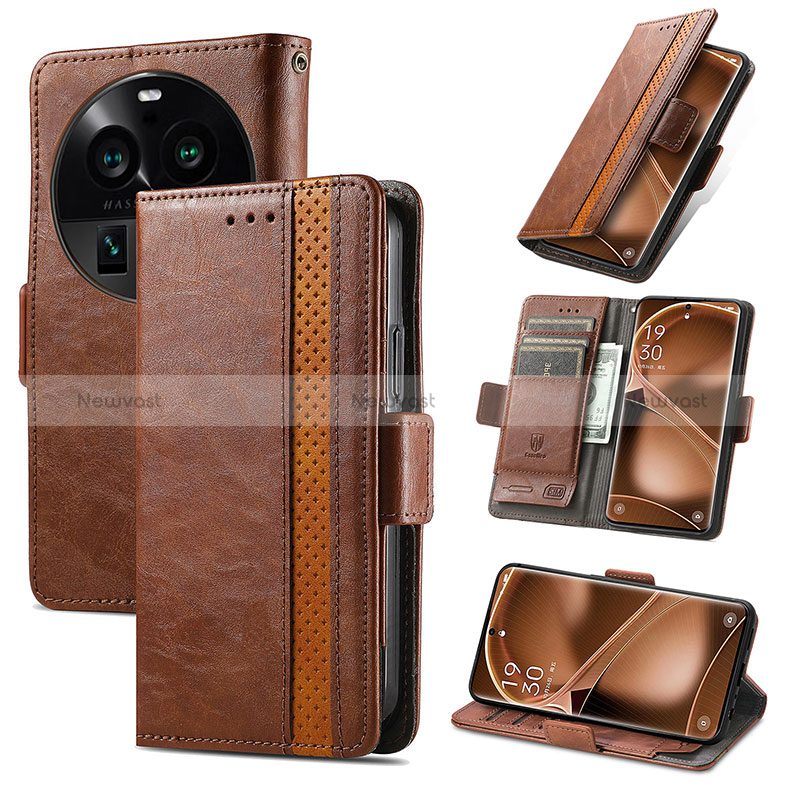 Leather Case Stands Flip Cover Holder S10D for Oppo Find X6 5G