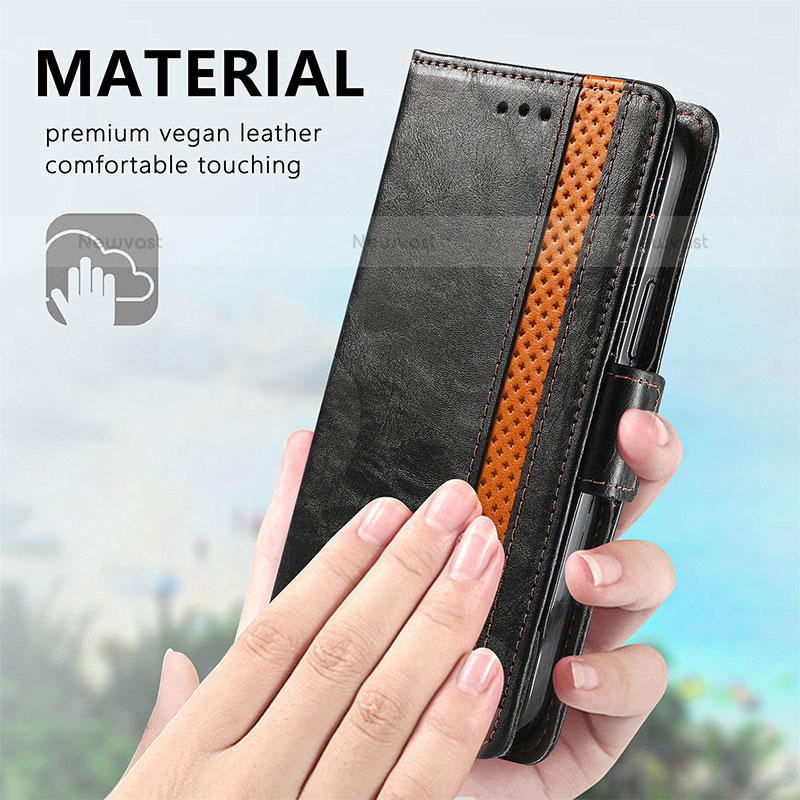 Leather Case Stands Flip Cover Holder S10D for Samsung Galaxy S22 Ultra 5G
