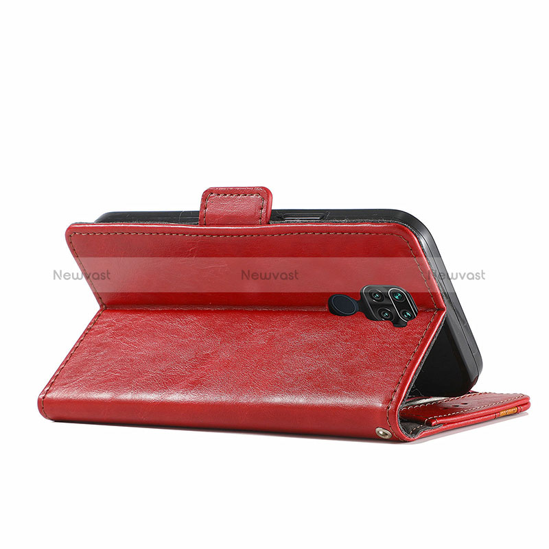 Leather Case Stands Flip Cover Holder S10D for Xiaomi Redmi Note 9