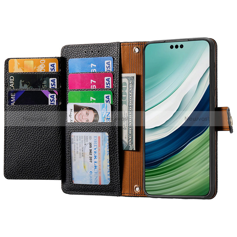 Leather Case Stands Flip Cover Holder S15D for Huawei Mate 60 Pro+ Plus