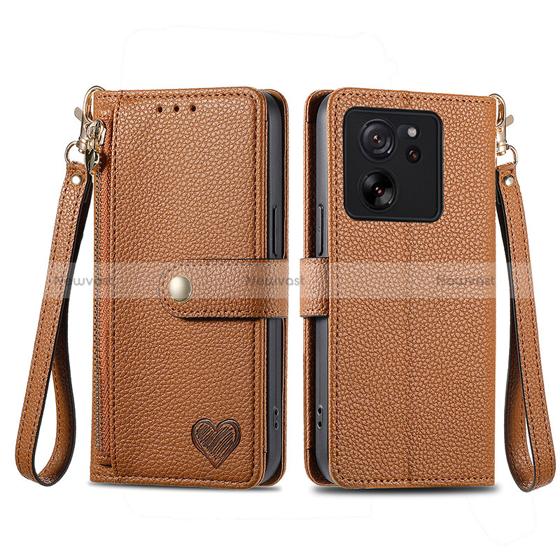 Leather Case Stands Flip Cover Holder S15D for Xiaomi Mi 13T Pro 5G