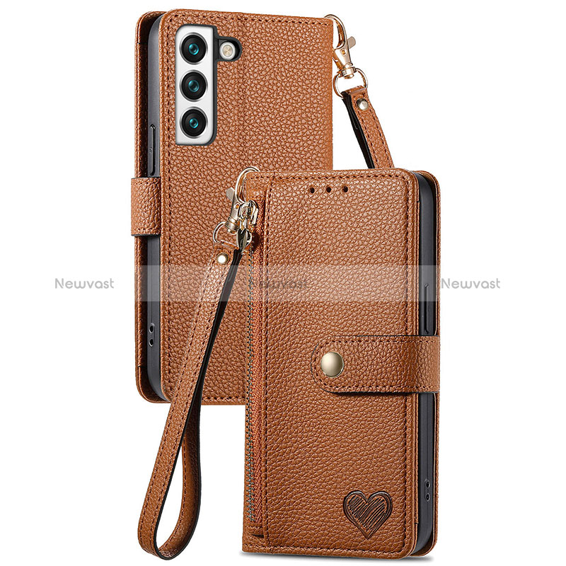 Leather Case Stands Flip Cover Holder S16D for Samsung Galaxy S22 5G
