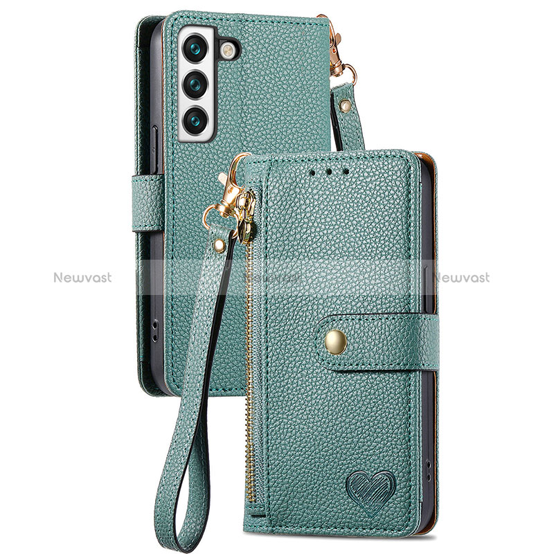 Leather Case Stands Flip Cover Holder S16D for Samsung Galaxy S22 5G