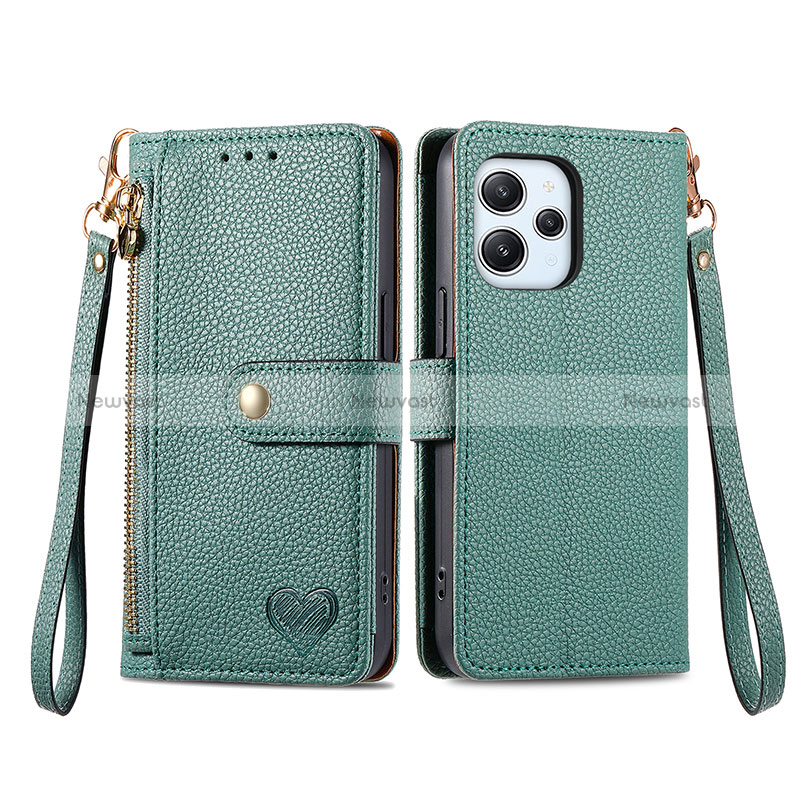 Leather Case Stands Flip Cover Holder S16D for Xiaomi Redmi 12 4G