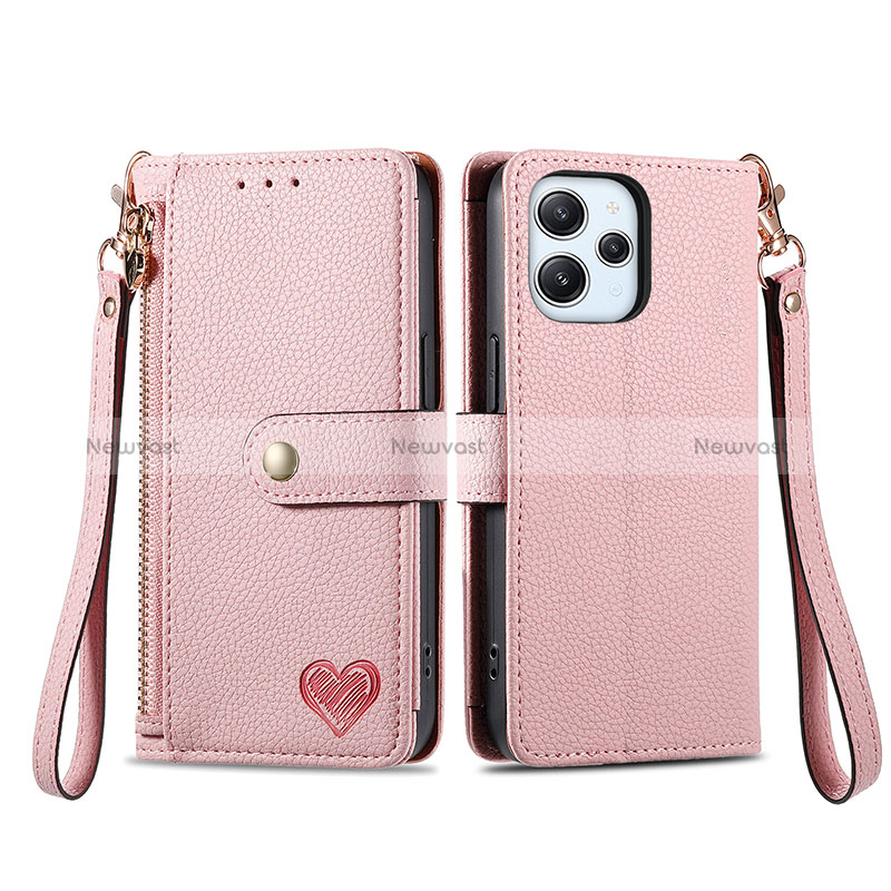 Leather Case Stands Flip Cover Holder S16D for Xiaomi Redmi 12 4G