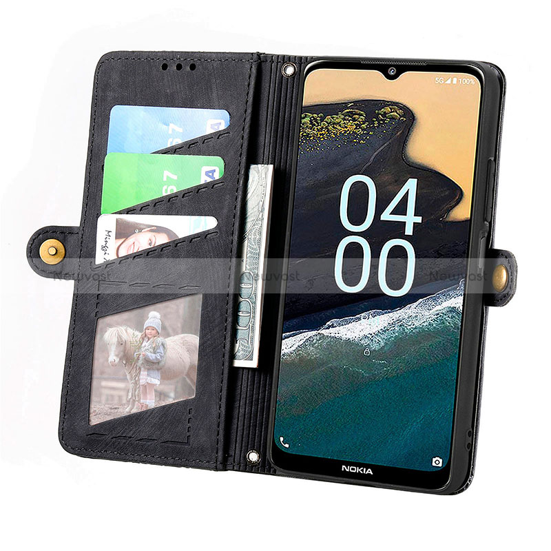 Leather Case Stands Flip Cover Holder S17D for Nokia G400 5G