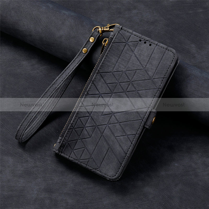 Leather Case Stands Flip Cover Holder S17D for Samsung Galaxy S20 FE (2022) 5G Black