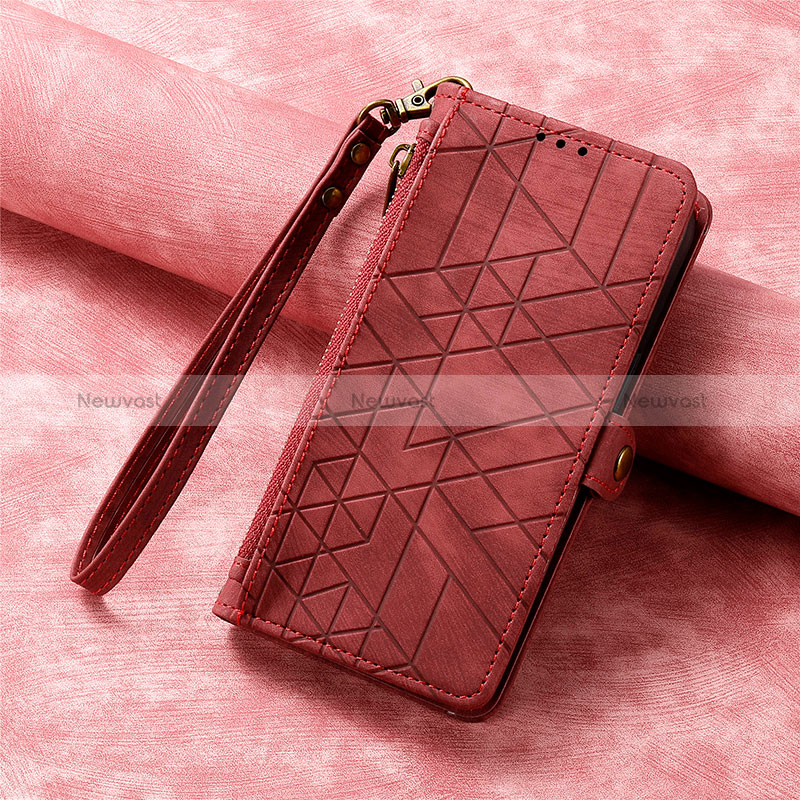 Leather Case Stands Flip Cover Holder S17D for Samsung Galaxy S20 FE (2022) 5G Red