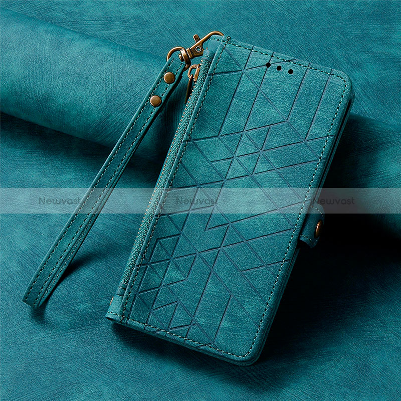 Leather Case Stands Flip Cover Holder S17D for Samsung Galaxy S20 FE 5G Green