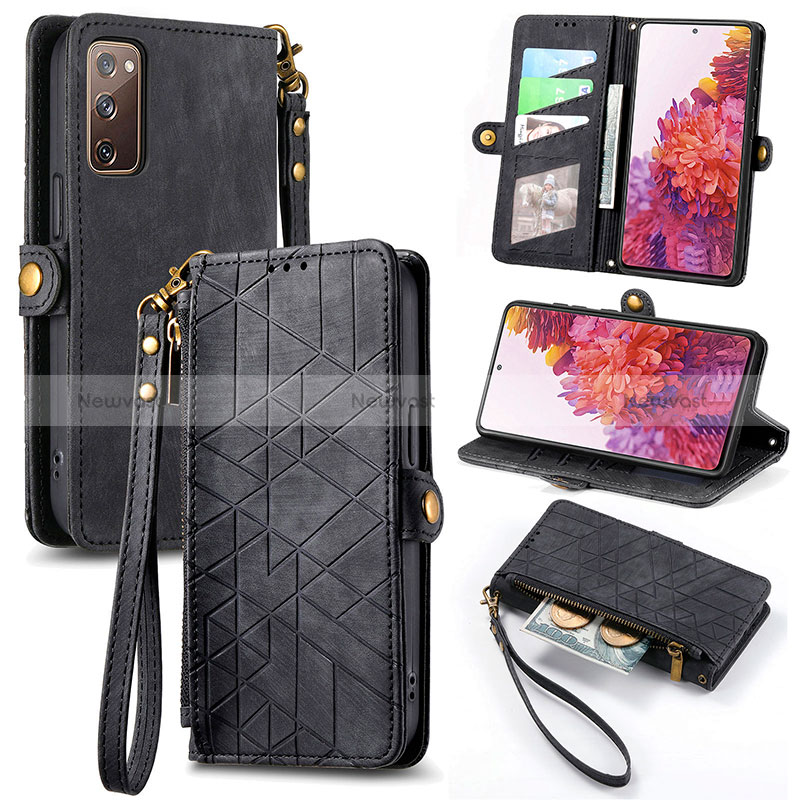 Leather Case Stands Flip Cover Holder S17D for Samsung Galaxy S20 Lite 5G