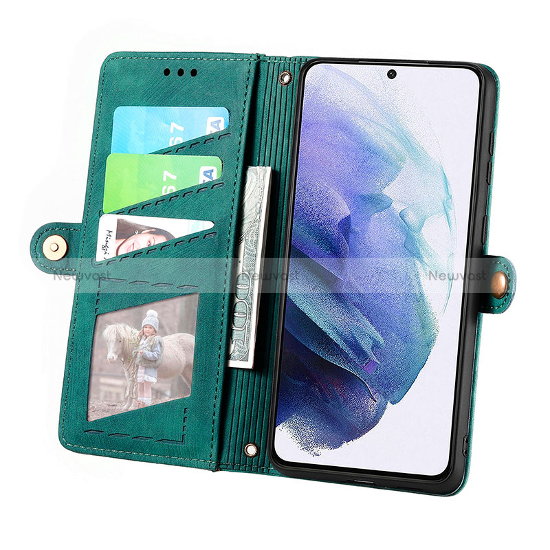 Leather Case Stands Flip Cover Holder S17D for Samsung Galaxy S23 Ultra 5G