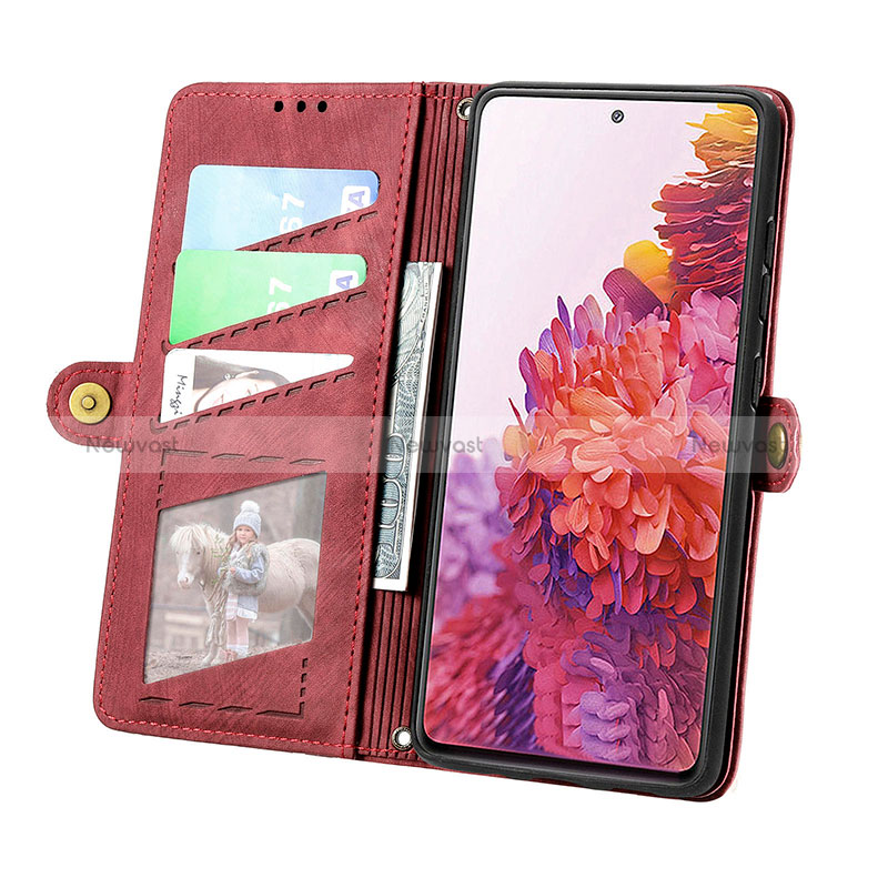 Leather Case Stands Flip Cover Holder S18D for Samsung Galaxy S20 FE 5G