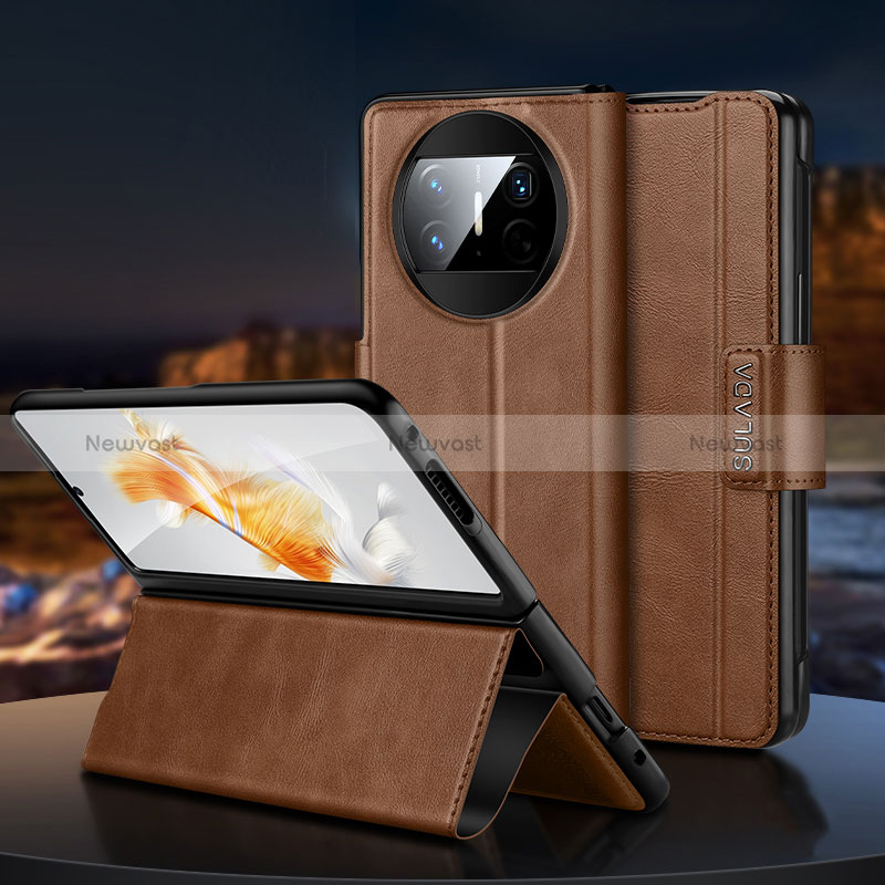 Leather Case Stands Flip Cover Holder SD1 for Huawei Mate X5