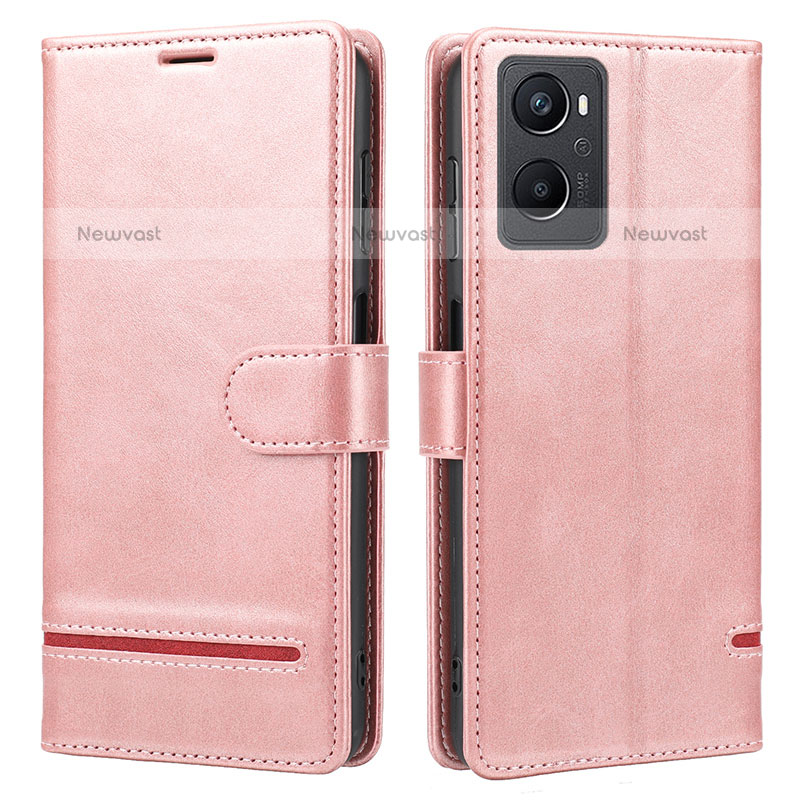 Leather Case Stands Flip Cover Holder SY1 for OnePlus Nord N20 5G Pink