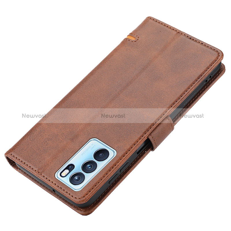 Leather Case Stands Flip Cover Holder SY1 for Oppo Reno6 Pro 5G India