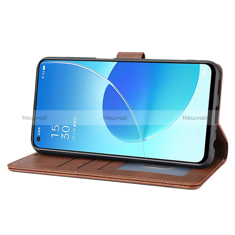 Leather Case Stands Flip Cover Holder SY1 for Oppo Reno6 Pro 5G India