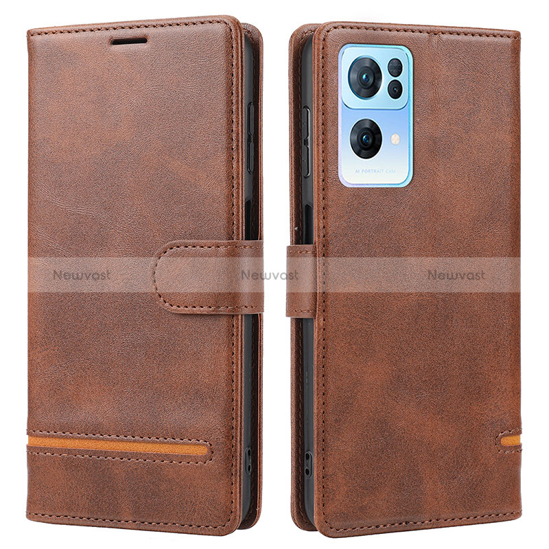 Leather Case Stands Flip Cover Holder SY1 for Oppo Reno7 Pro 5G