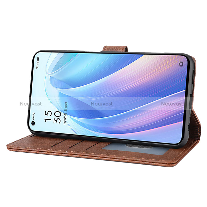 Leather Case Stands Flip Cover Holder SY1 for Oppo Reno7 Pro 5G