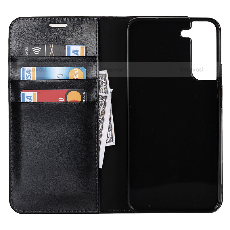 Leather Case Stands Flip Cover Holder T01D for Samsung Galaxy S22 Plus 5G