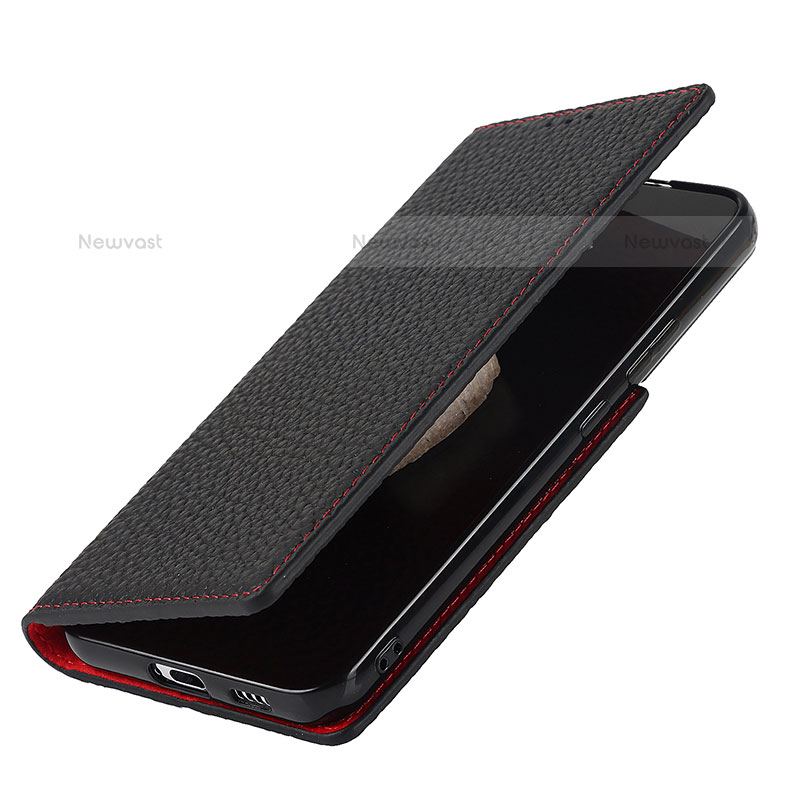 Leather Case Stands Flip Cover Holder T02D for Samsung Galaxy S21 5G