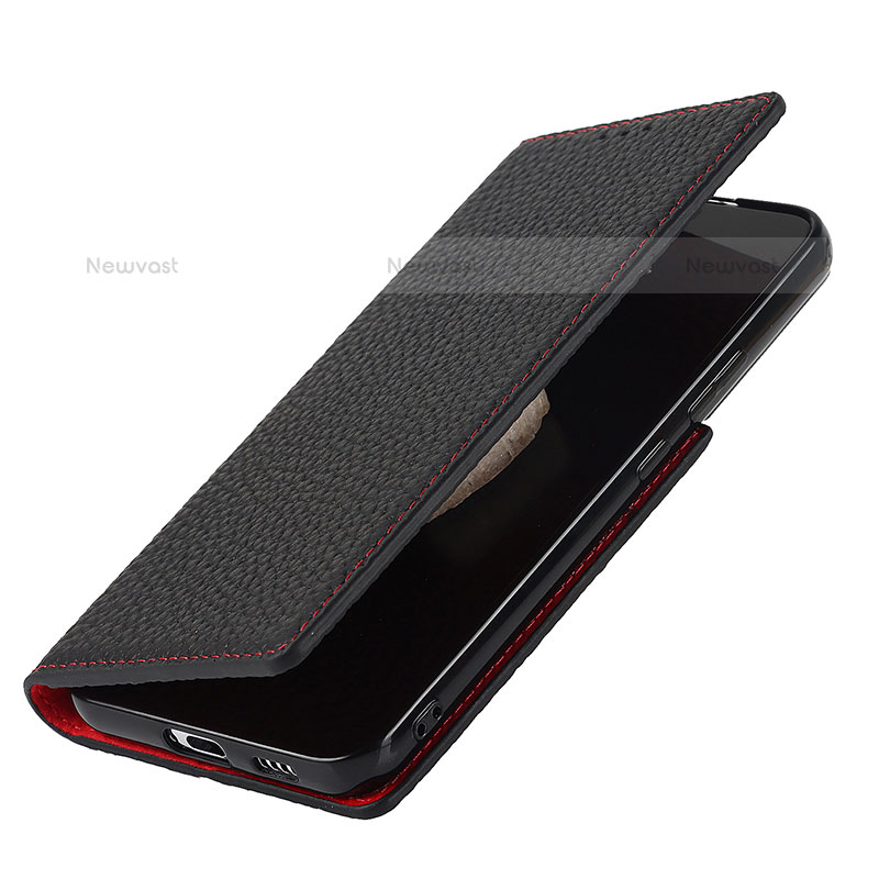 Leather Case Stands Flip Cover Holder T02D for Samsung Galaxy S22 5G