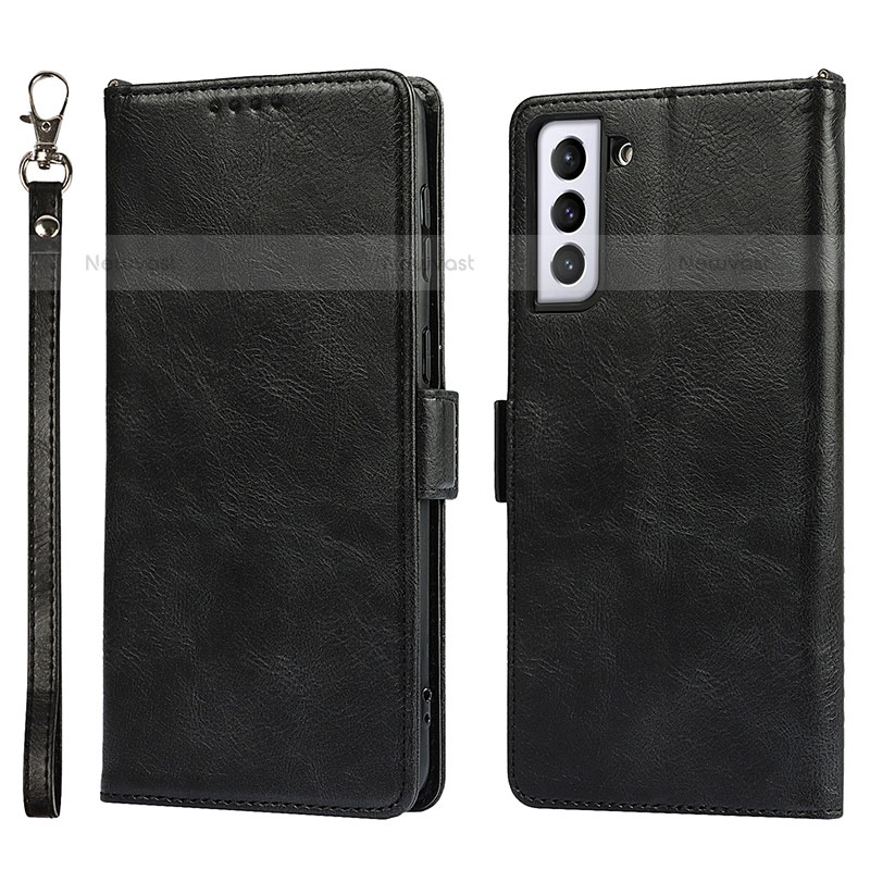 Leather Case Stands Flip Cover Holder T04D for Samsung Galaxy S21 5G