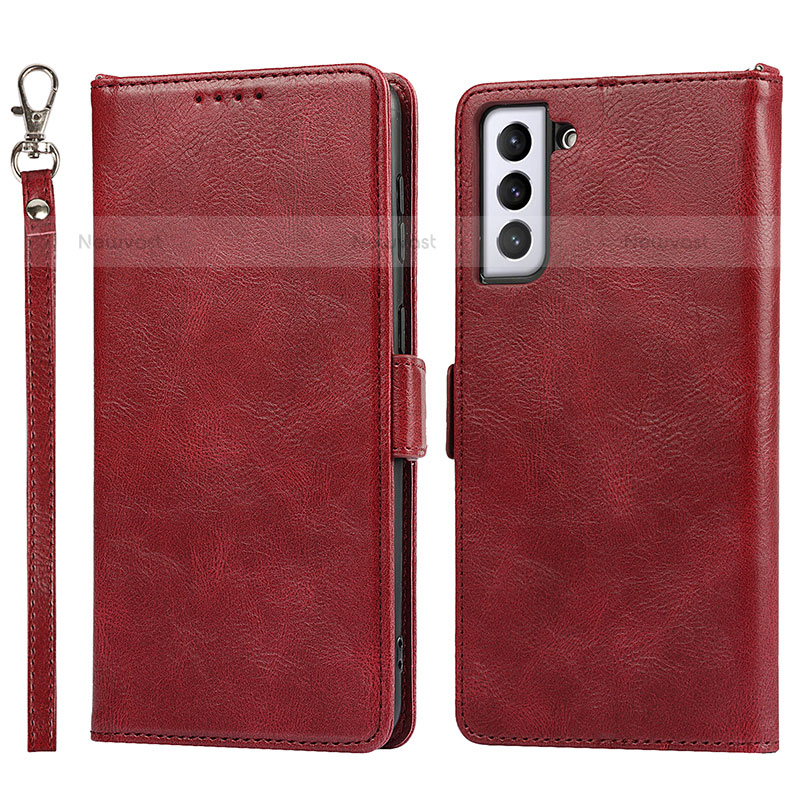 Leather Case Stands Flip Cover Holder T04D for Samsung Galaxy S21 Plus 5G