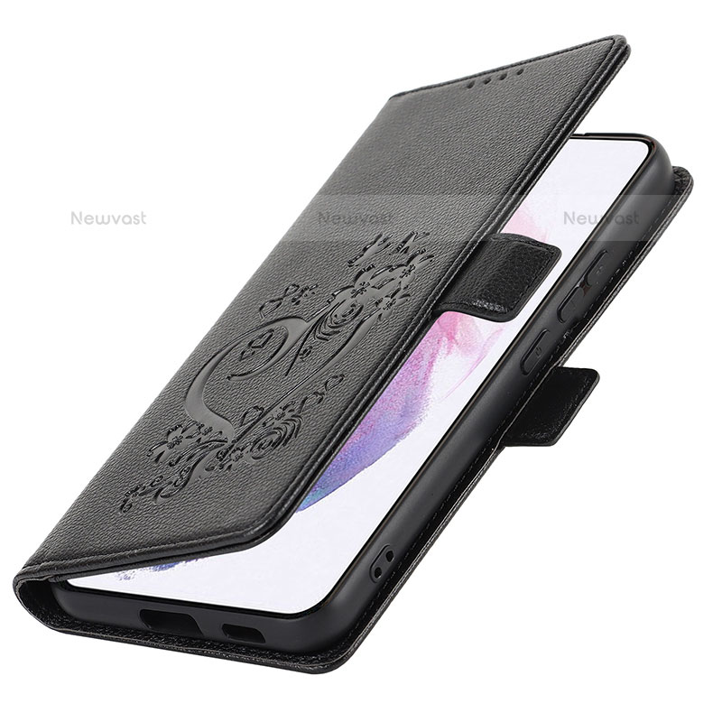 Leather Case Stands Flip Cover Holder T05D for Samsung Galaxy S22 5G