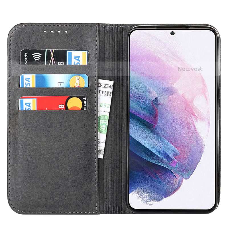 Leather Case Stands Flip Cover Holder T06D for Samsung Galaxy S21 FE 5G