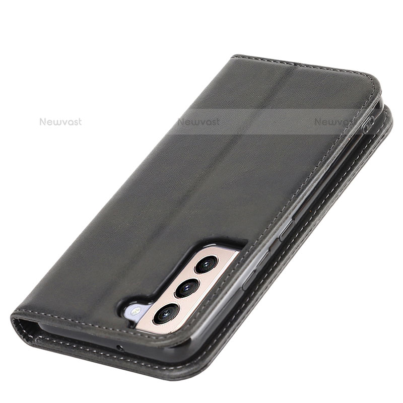 Leather Case Stands Flip Cover Holder T06D for Samsung Galaxy S21 Plus 5G