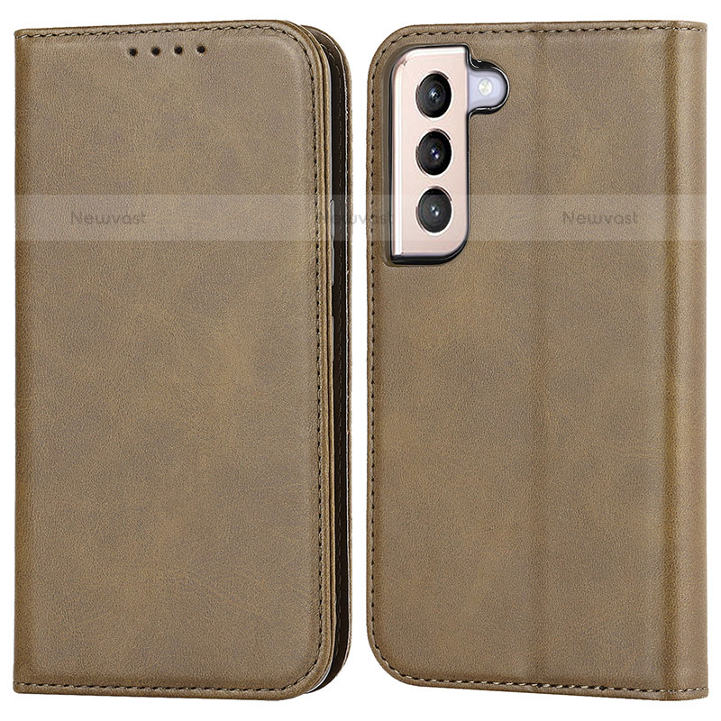 Leather Case Stands Flip Cover Holder T06D for Samsung Galaxy S21 Plus 5G