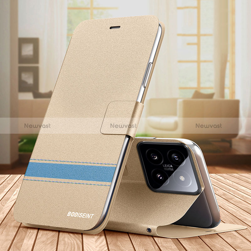 Leather Case Stands Flip Cover Holder TB1 for Xiaomi Mi 14 Pro 5G