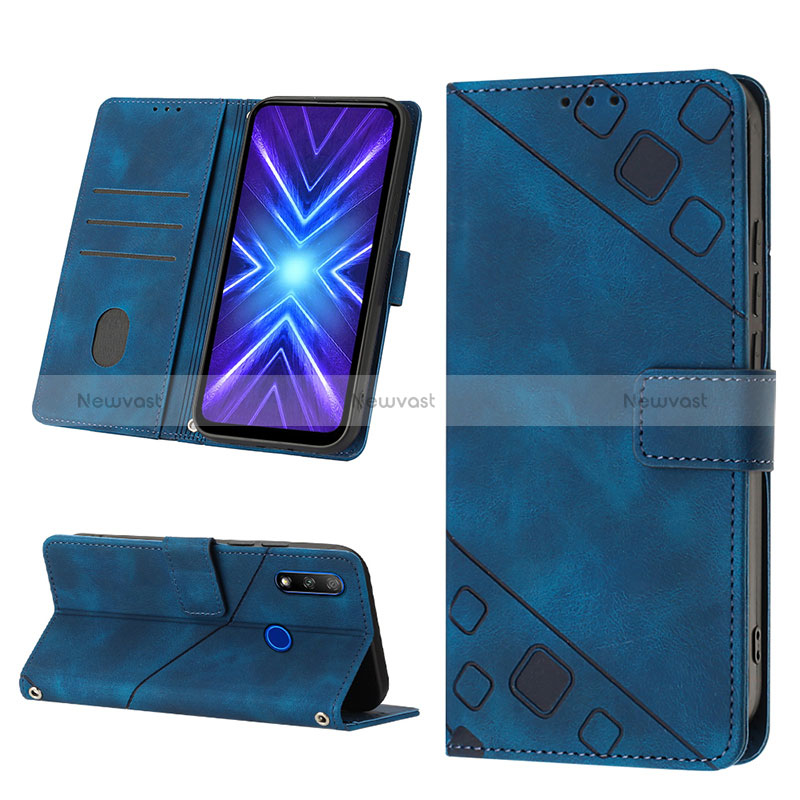 Leather Case Stands Flip Cover Holder Y01B for Huawei Honor 9X