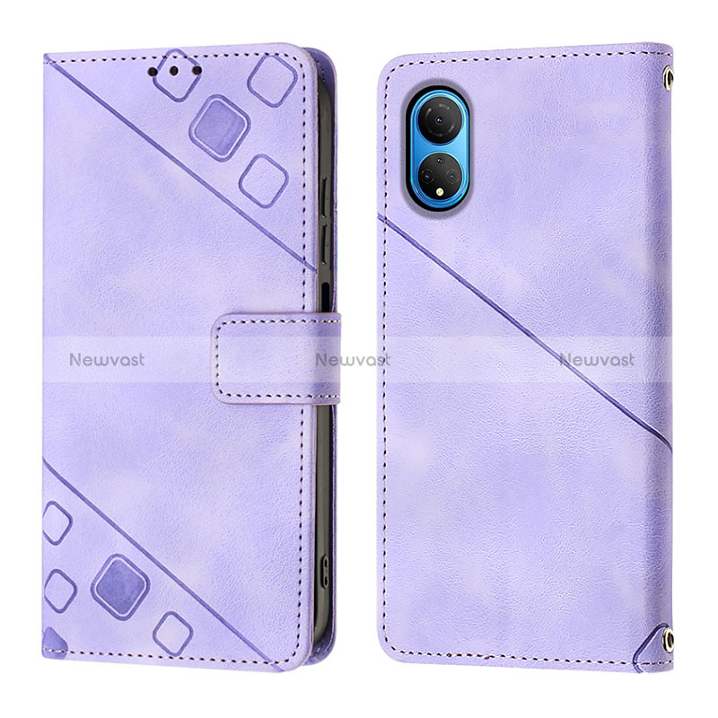 Leather Case Stands Flip Cover Holder Y01B for Huawei Honor X7