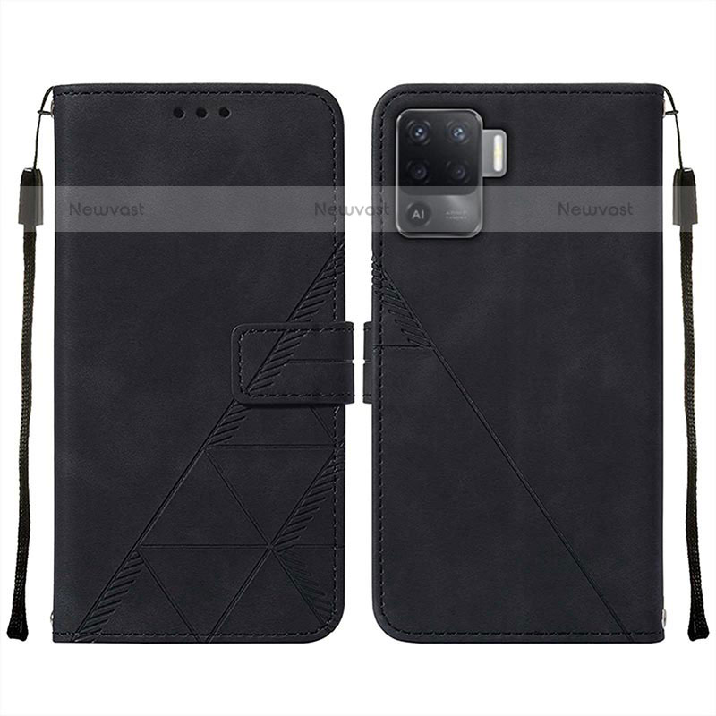 Leather Case Stands Flip Cover Holder Y01B for Oppo F19 Pro