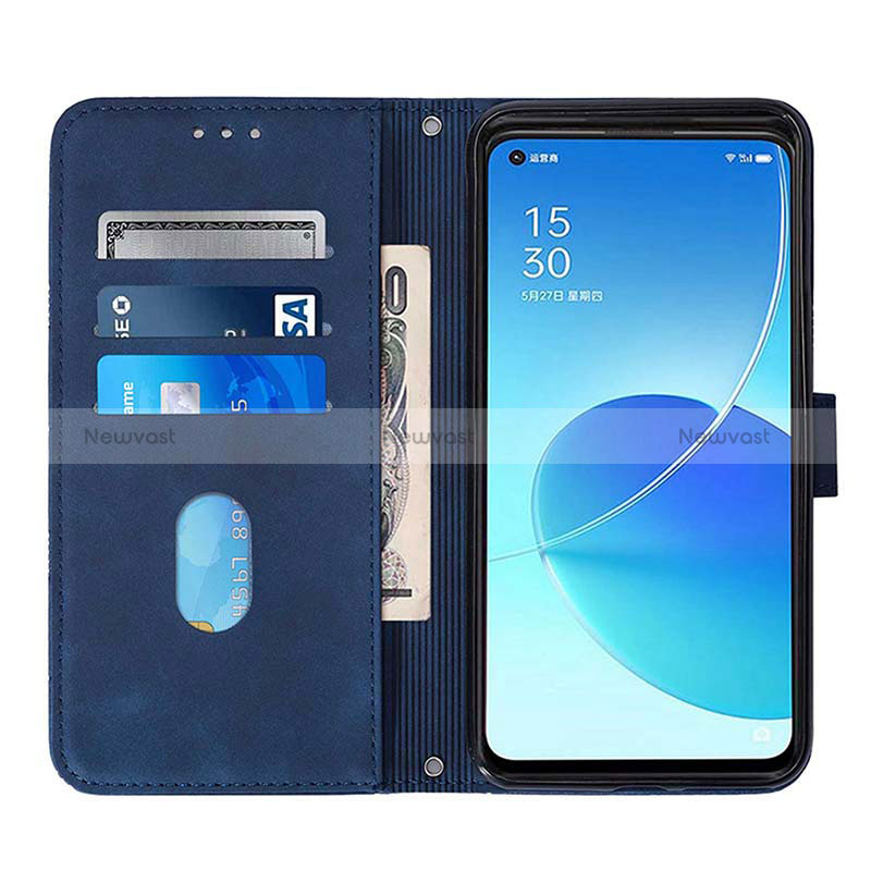 Leather Case Stands Flip Cover Holder Y01B for Oppo Reno6 Pro 5G