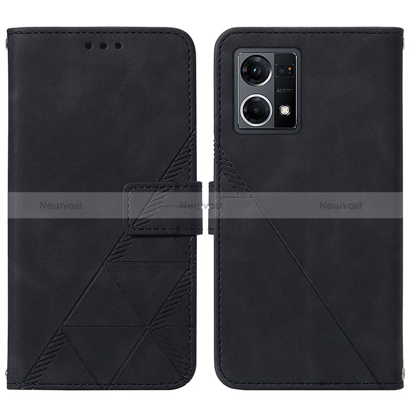 Leather Case Stands Flip Cover Holder Y01B for Oppo Reno7 4G