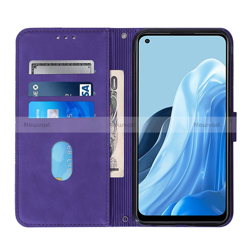 Leather Case Stands Flip Cover Holder Y01B for Oppo Reno7 4G