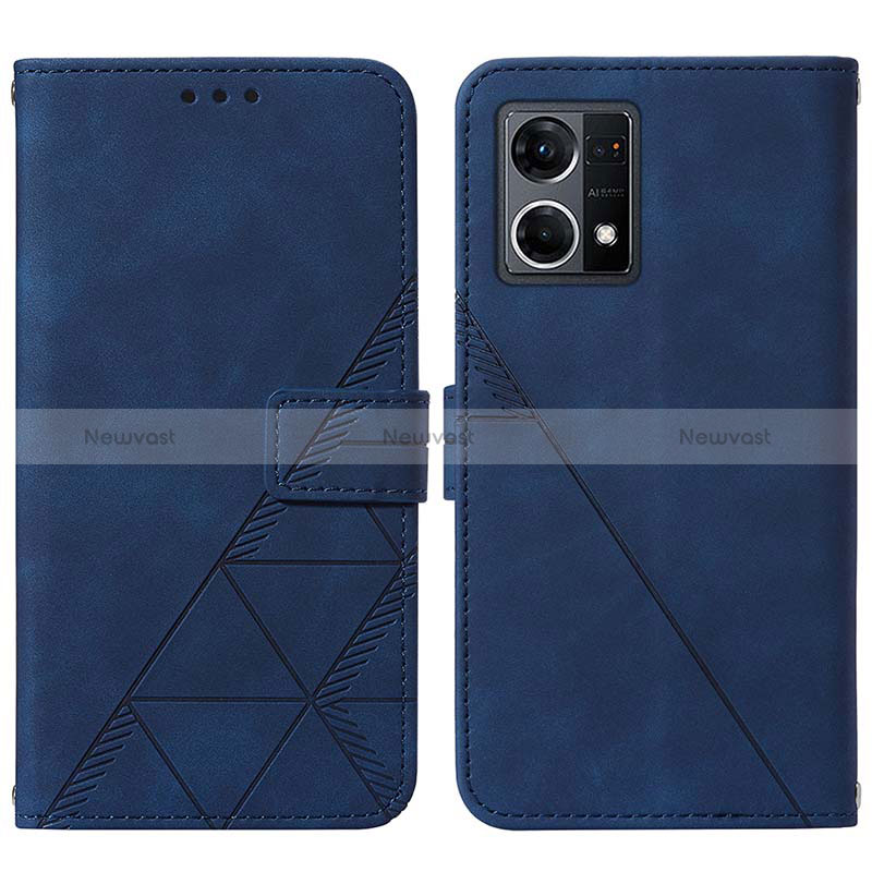 Leather Case Stands Flip Cover Holder Y01B for Oppo Reno8 4G