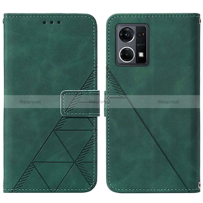 Leather Case Stands Flip Cover Holder Y01B for Oppo Reno8 4G